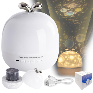 Projektorová lampa Gockowiak, biela